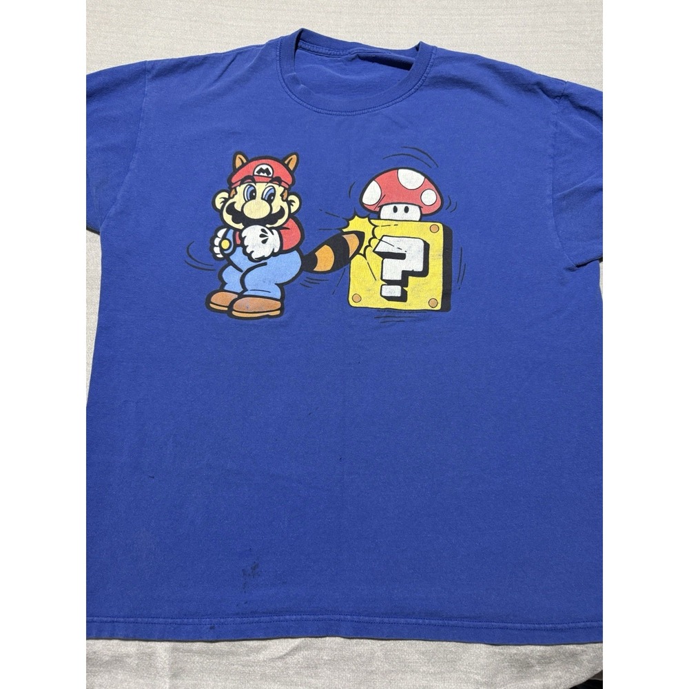 VTG 2002 Nintendo Super Mario Brothers Tanooki Suit graphic t-shirt‎ Y2K XL Rare